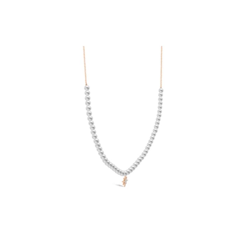 【BUBBLE TEA】Bourbon Pearl Necklace 18K Gold