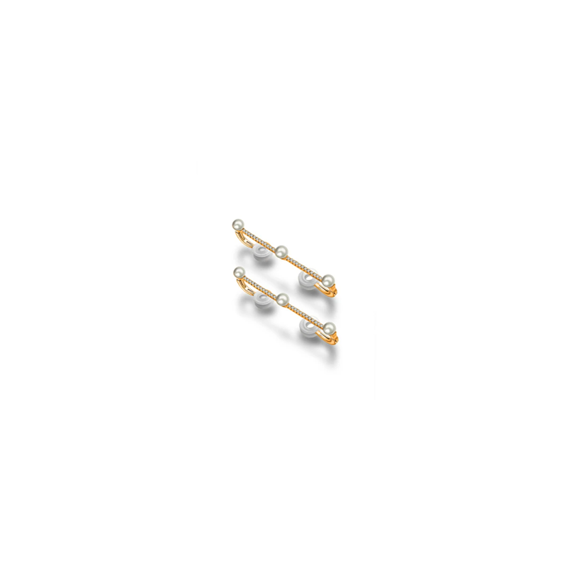 ·【BUBBLE TEA】Fashion's Nite Out Ear Cuff 18K Gold (SINGLE)