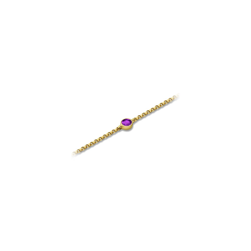 ·【TO ME, FROM ME】Amethyst Bracelet 18K Gold Feb. Birthstone