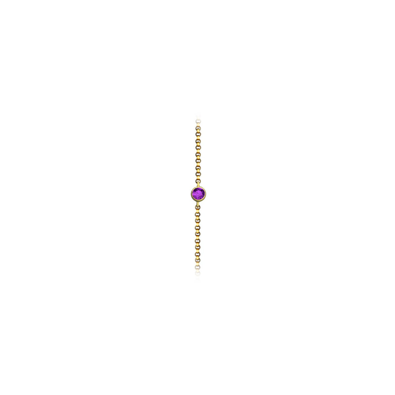 ·【TO ME, FROM ME】Amethyst Bracelet 18K Gold Feb. Birthstone