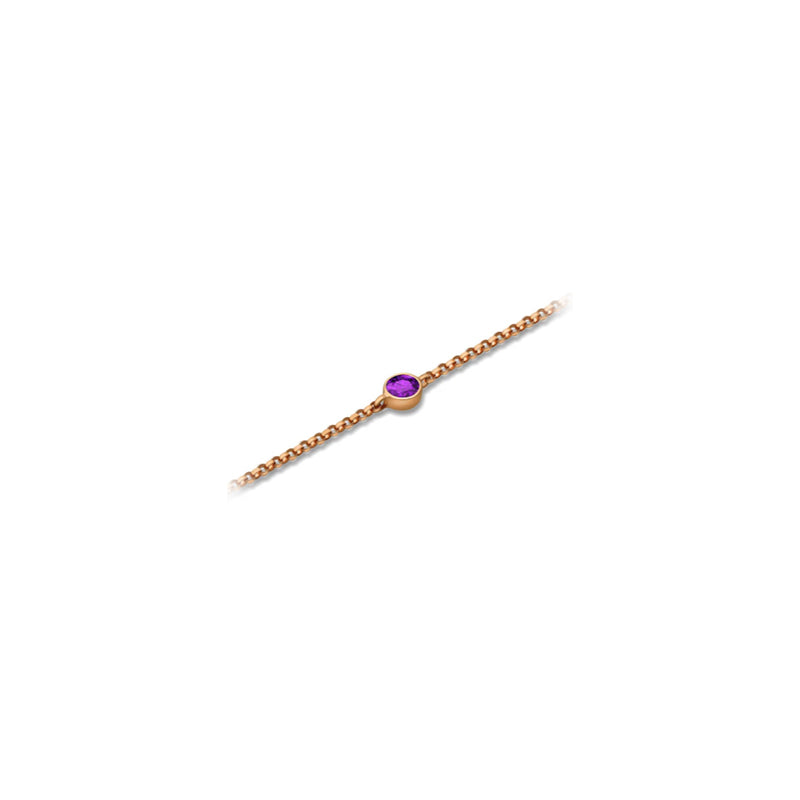 ·【TO ME, FROM ME】Amethyst Bracelet 18K Gold Feb. Birthstone