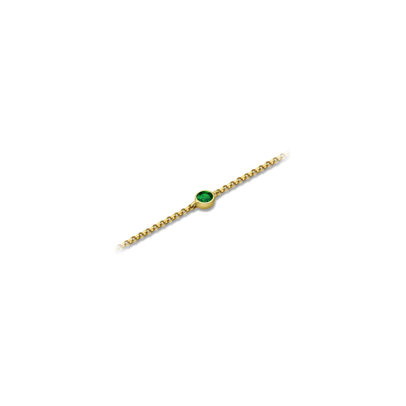 ·【TO ME, FROM ME】Emerald Bracelet 18K Gold May Birthstone