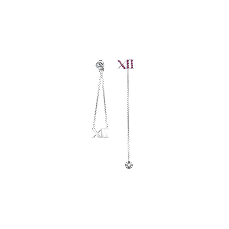 【XII】Roma 2Way Pink Sapphire Diamond Earring