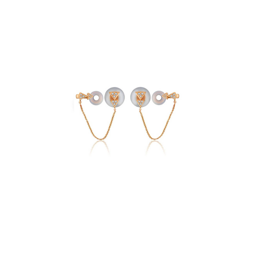 【EARCUFF】Pretty Little Thing Dropping Diamond Ear Cuff 18K Gold