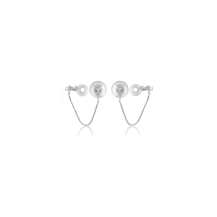 【EARCUFF】Pretty Little Thing Dropping Diamond Ear Cuff 18K Gold