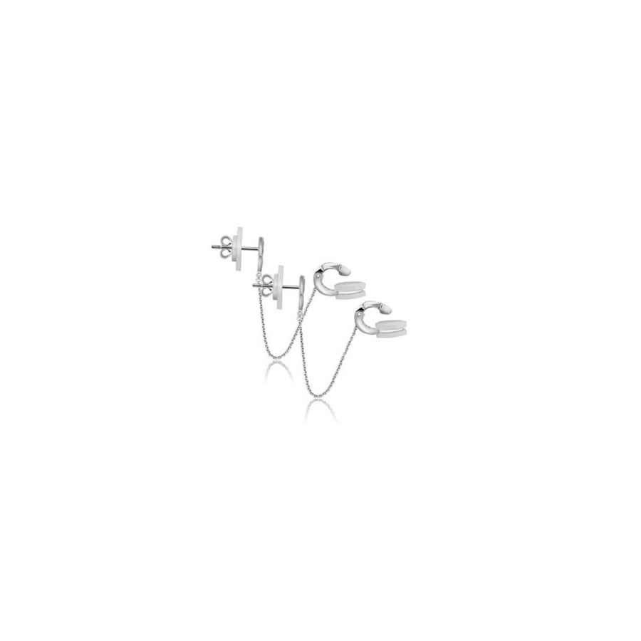 【EARCUFF】Pretty Little Thing Dropping Diamond Ear Cuff 18K Gold