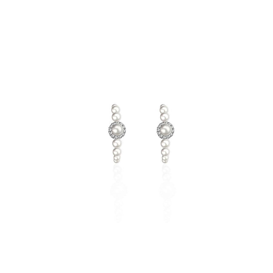 【BEEN THERE】Iceland Spring Pearl Diamond Earring 18K Gold