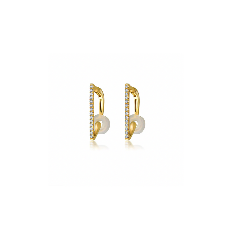 【EARCUFF】Liv Vertical Diamond Ear Cuff 18K Gold