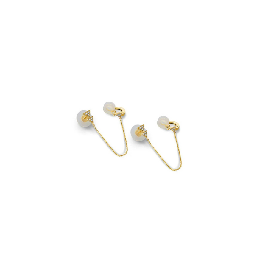 【EARCUFF】Pretty Little Thing Dropping Diamond Ear Cuff 18K Gold