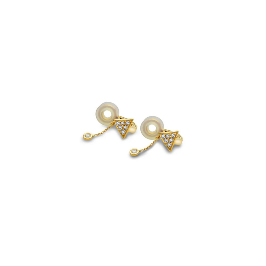 【EARCUFF】Pretty Little Thing Dipping Diamond Ear Cuff 18K Gold