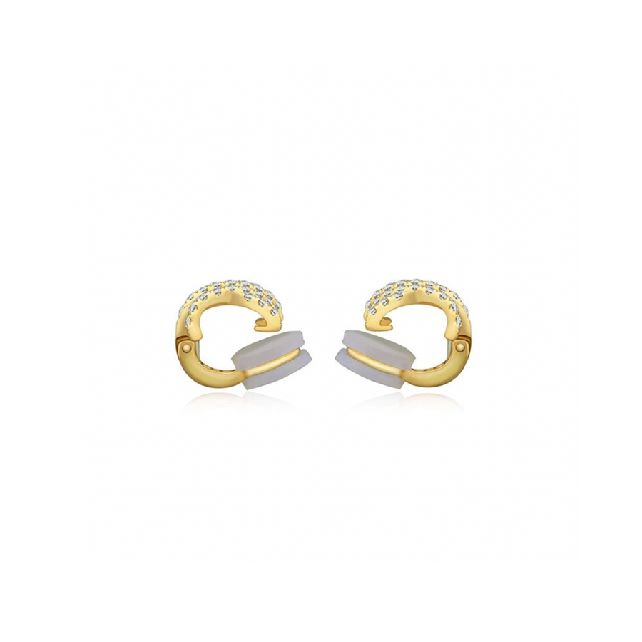 【EARCUFF】XOXO Diamond Ear Cuff 18K Gold