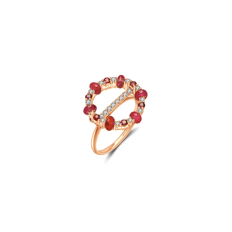 ·【HOLIDAY CHARM】Diamond Ruby 3-Way Necklace & Ring 18K Gold