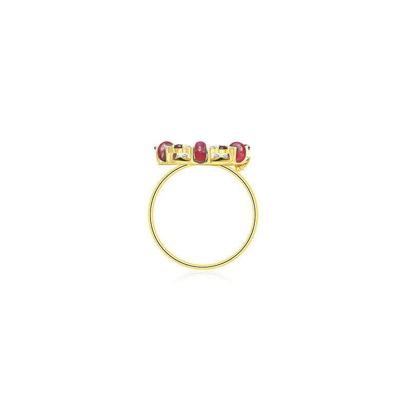 【HOLIDAY CHARM】Diamond Ruby 3-Way Necklace & Ring 18K Gold