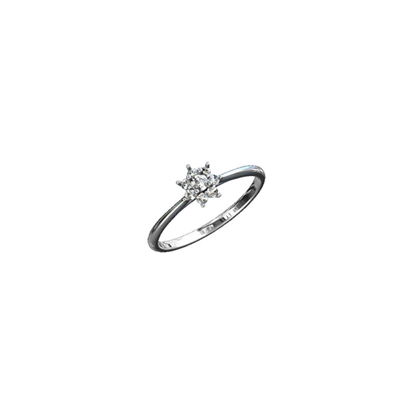 【DIAMOND RING】Snowflake Diamond Ring 18K Gold