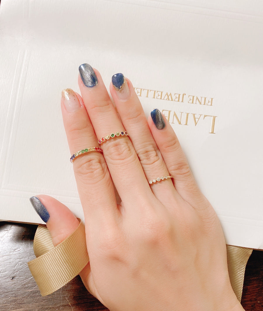 ・【Rainbow 52】Get Closer Colour Sapphire  Ring 14K Gold