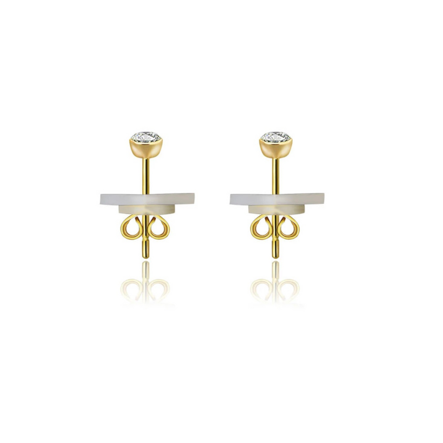 【MUST HAVE】0.2ct Bezeled Diamond Earstuds 18K Gold