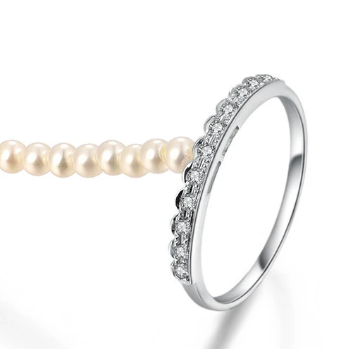 【BUBBLE TEA】Miss YH Diamond Pearl Ring 18K Gold