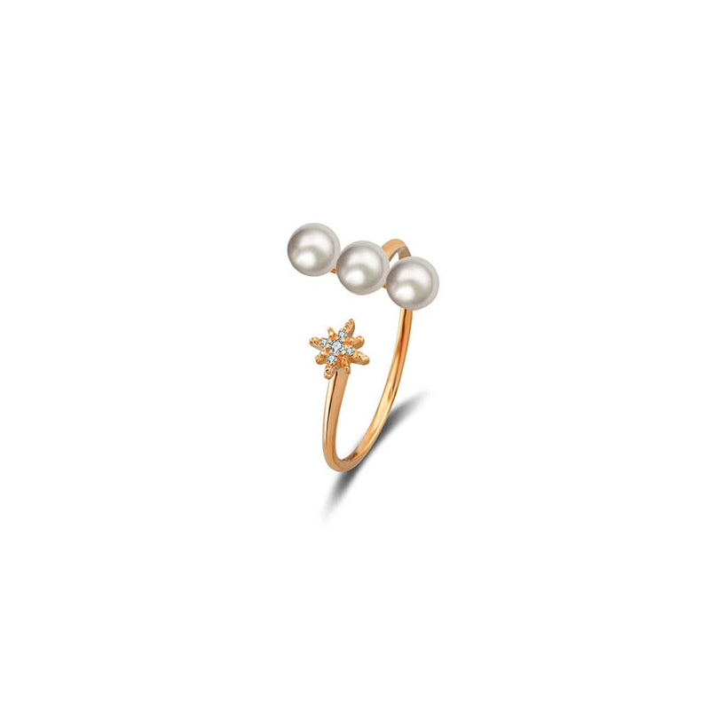 【BUBBLE TEA】Bourbon Balls Pearl Ring 18K Gold