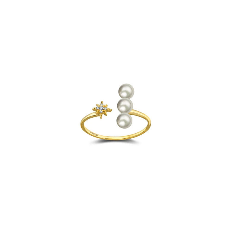 【BUBBLE TEA】Bourbon Balls Pearl Ring 18K Gold