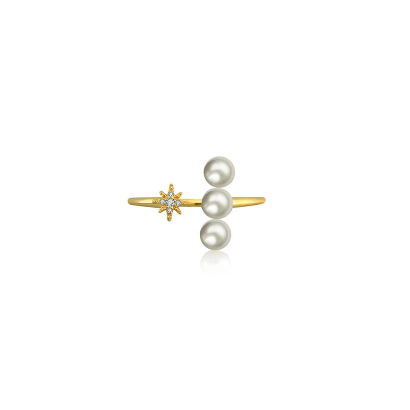 【BUBBLE TEA】Bourbon Balls Pearl Ring 18K Gold