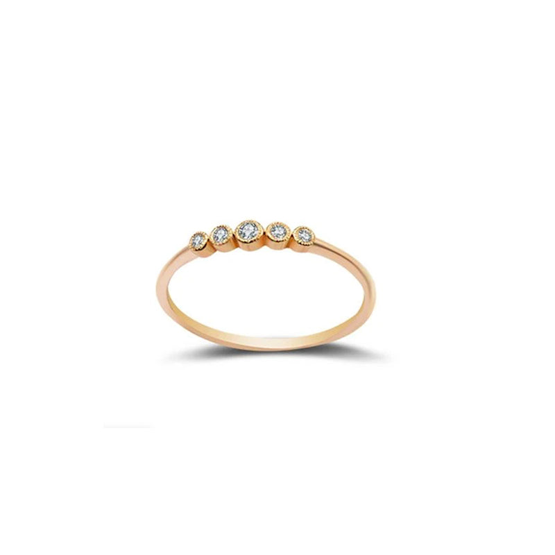 【DIAMOND RING】Canelé Diamond Ring 18K Gold