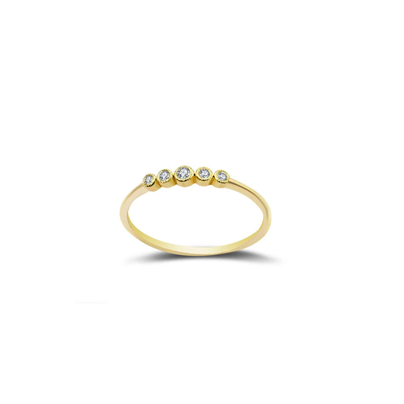 【DIAMOND RING】Canelé Diamond Ring 18K Gold