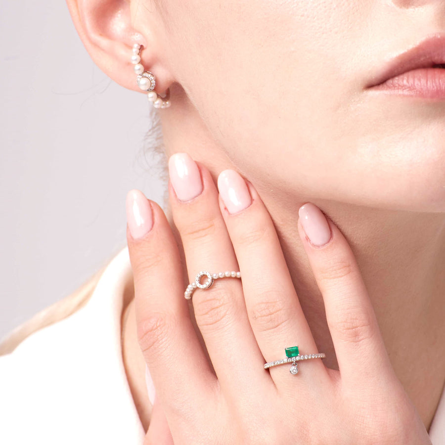 【BEEN THERE】Paris Emerald Diamond Ring 18K Gold